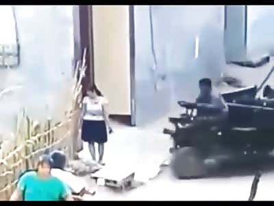 Chinese Woman is Killed in Unlucky Freaky Bizarre Accidet