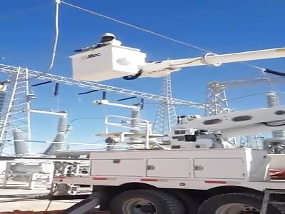 Lineworker Goes Out w/ a Bang