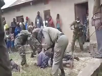 Military deserter flogged by his colleagues