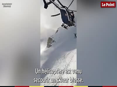 Incredible mountain rescue by the PGHM (high mountain gendarmerie plat