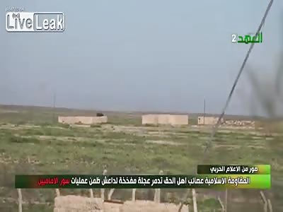 another ISIS bomber blowing up by Asa'ib Ahl al Haq