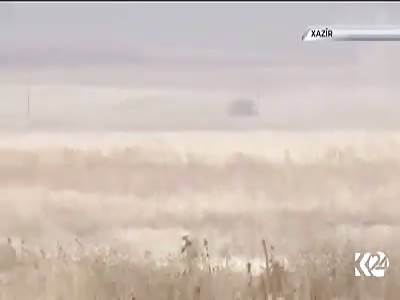 Peshmerga blow up 5 suicide humvee of isis :LIVE on TV 