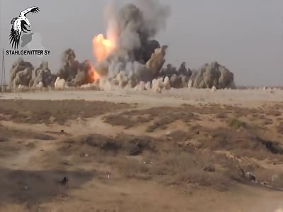 Controlled detonation of an ISIS VBIED captured by SDF during 'Wrath of Euphrates' Operation 