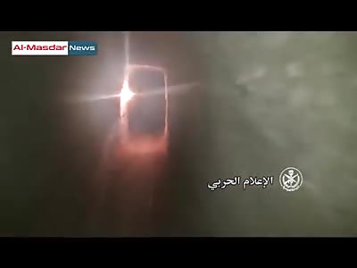 Dramatic moment rebel tunnel blown up by Syrian Army