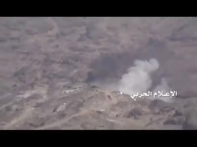 Almsial target site in the burning Saudi store and a military mechanism - Asir 