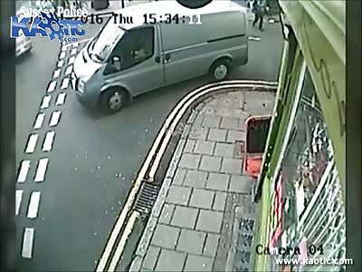 Pedestrian Gets Swept Away And Sent High In The Sky