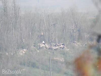 Destruction of the dugout of the Armed Forces of Ukraine