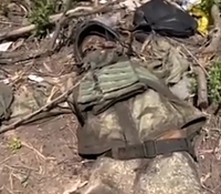 Ukrainian soldier walking in destroyed ORCs positions (full)