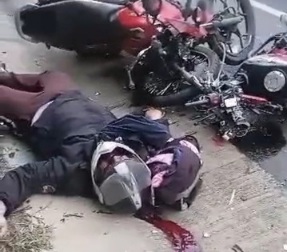 Deadly collision between two motorcycle 