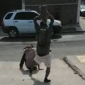 Homeless Man Takes Rock To The Dome During Street Fight In Honduras