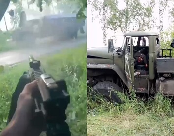 Chechen Militants Film Themselves Ambushing Russian Truck, Killing Driver