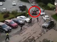 Yekaterinburg, 3 cops injured, 9 cars smashed, alcohol (2 Angles)