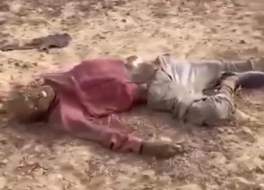 Dead corps of man lost in the desert 