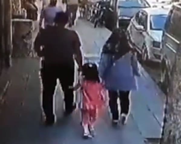 Family Stroll Interrupted By Falling Concrete