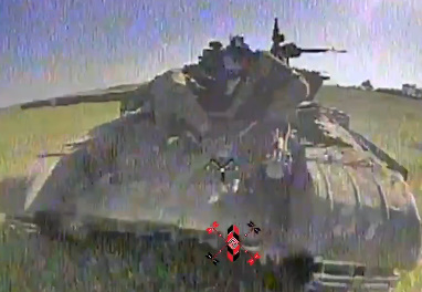 An Epic Hit by a Kamikaze Drone on the Crew of a Russian Tank