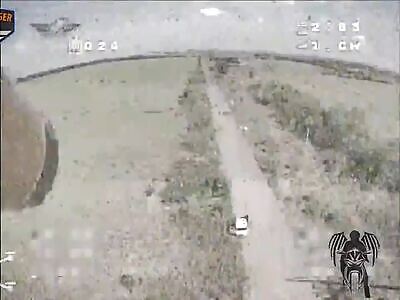 UA kamikaze drone hit Russian vehicle