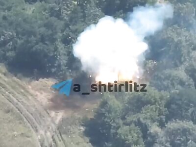 Ukrainian arty destroyed Russian vehicle