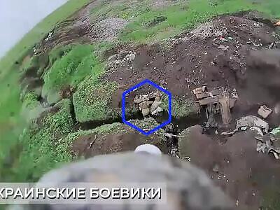 FPV Drone Targets Ukrops in Trenches 