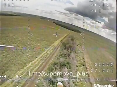 UA FPV drone hunts Russian IFV