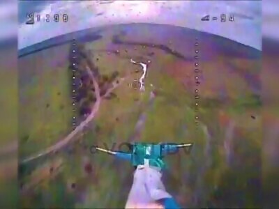 Ukrop Vehicle Hit By FPV Drone 