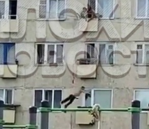 Drugged Russian jump from balcony 