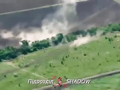 Destruction of an entire battery of Russian SPG's 