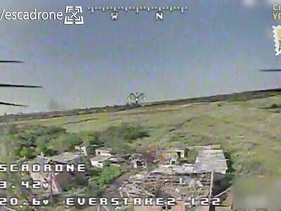 UA FPV drone working Russian target