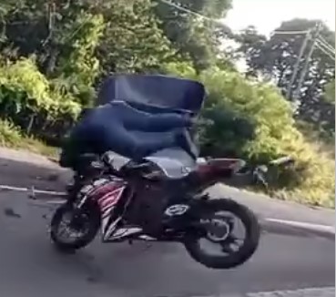 Motorcyclist films serious accident