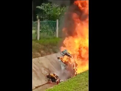 Man Burnt Alive In Crash