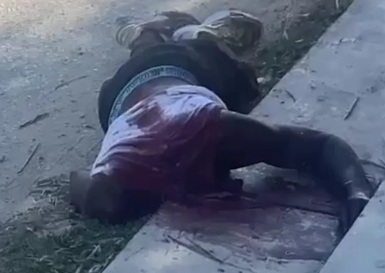 Headless Corpse on the Ground in Haiti 