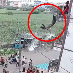 DAMN: Unexpected Fall Leaves Bystanders Shocked