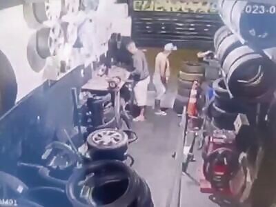 Dude Murdered in a Tire Shop.