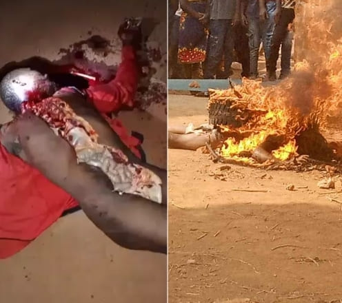 Man Accused Of Ritualistic Killing Burned Alive By Angry Mob