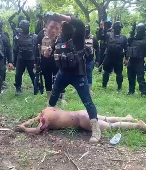 Mexican Cartel Member was Beheaded Naked.