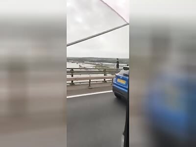 Man Jumps From QE2 Dartford Crossing Bridge UK