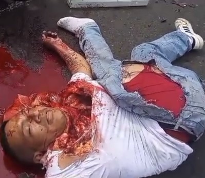 Crushed By Huge Truck In Bogota.