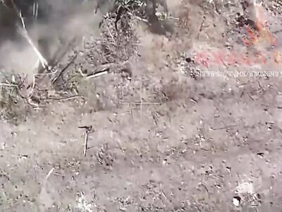 Ukrops Getting Fucked Up By Strike Drones in Marinka Area 