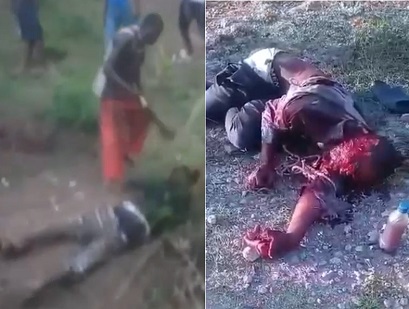 Savage Haitians Hack Down a Thief to Death