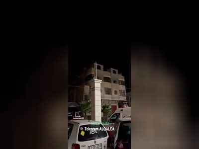 Terrifying footage: Israeli missiles falling near a hospital.