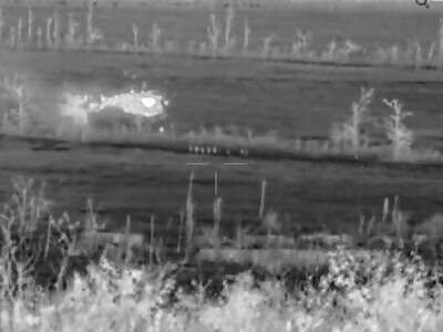 Ukrops Lit Up By ATGM In The Kleshcheevka Area. 