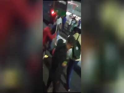 Man beaten for angry mob.