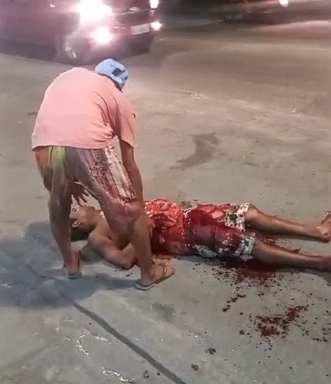 Brazilian man was lying on the ground and was stabbed