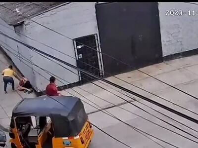 Dude Crushed Against a Wall by a Truck in Ecuador