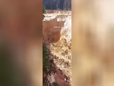 Collapse of a gold mine in Venezuela.
