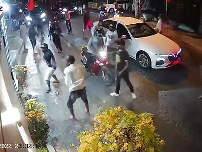 Gang fight on Lunar New Year in Vietnam