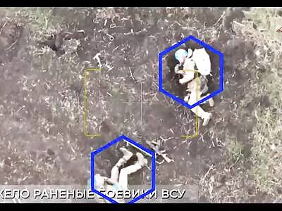 Strike Drone Menacing Ukrop Infantry 