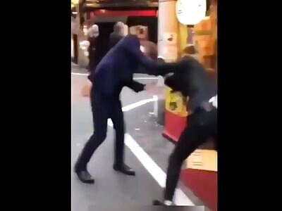 A couple of men in Japan are fighting
