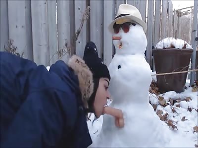 SweetPee Blows And Fucks A Snowmanâ€¦