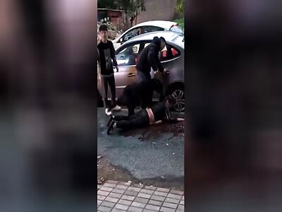 A new angle of the Chinese dog attack on a woman
