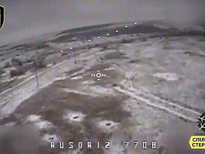 Nice FPV drone strike on a group of Russians